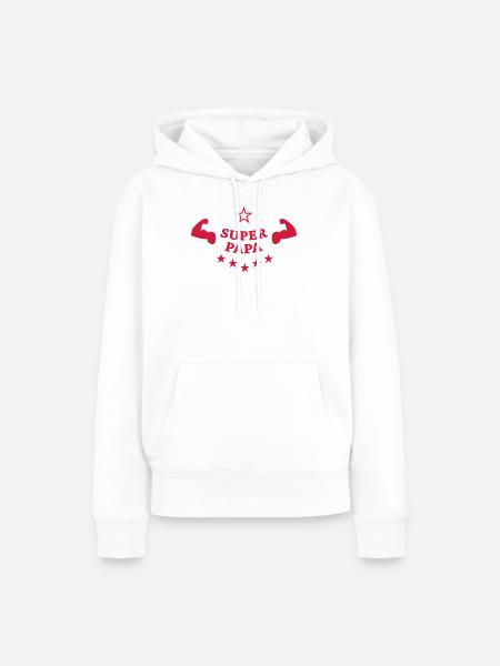 Super Papa ! - Frauen Premium Bio Hoodie - Weiß