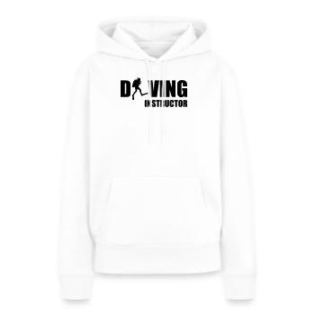 Diving Instructor - Sweat à capuche Premium bio Femme - blanc - Devant - Julia (174cm)