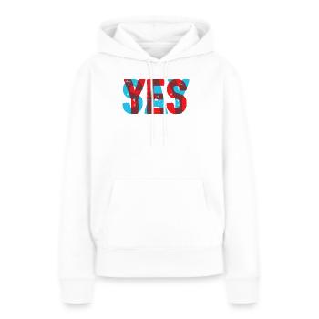 Say Yes! - Frauen Premium Bio Hoodie - Weiß - Vorne - Julia (174cm)
