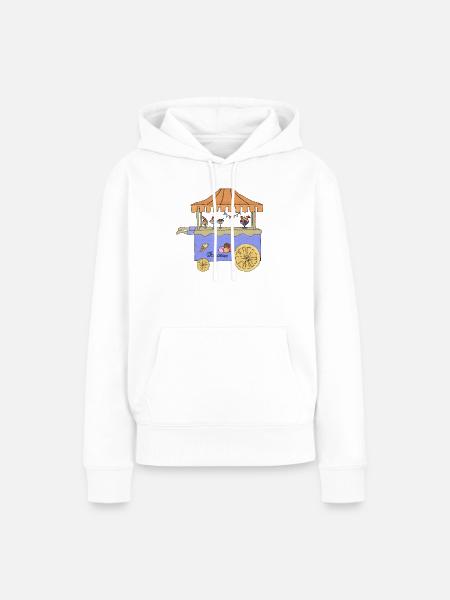 Eiscreme - Frauen Premium Bio Hoodie - Weiß