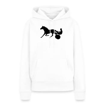 trotter - Sweat à capuche Premium bio Femme - blanc - Devant - Julia (174cm)