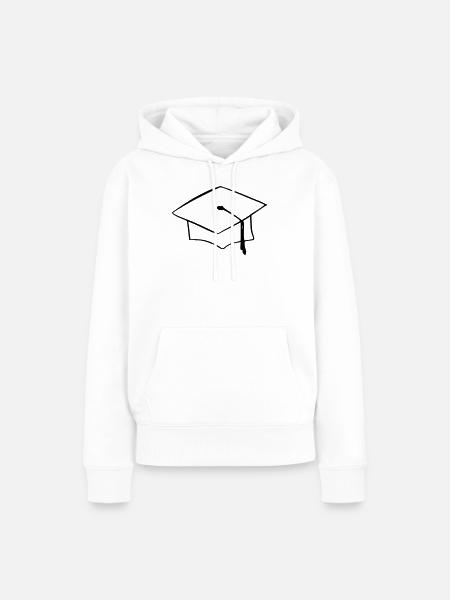Abschlusshut - Frauen Premium Bio Hoodie - Weiß