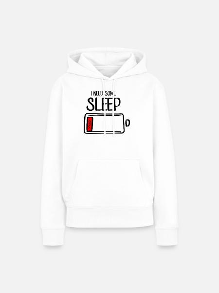 Crimson Stroke auf Schwarz - Frauen Premium Bio Hoodie - Weiß