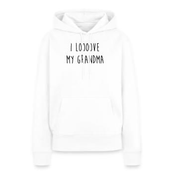 Großmütter / Oma / Mami / Großmutter / Mamy - Frauen Premium Bio Hoodie - Weiß - Vorne - Julia (174cm)