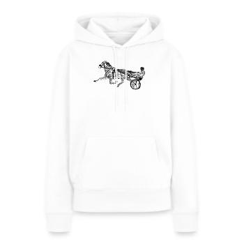 trotter - Sweat à capuche Premium bio Femme - blanc - Devant - Julia (174cm)