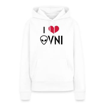 Ufo Alien Raum außerirdisches Aussenseiter - Frauen Premium Bio Hoodie - Weiß - Vorne - Julia (174cm)