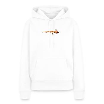 fly fishing hook - Sweat à capuche Premium bio Femme - blanc - Devant - Julia (174cm)