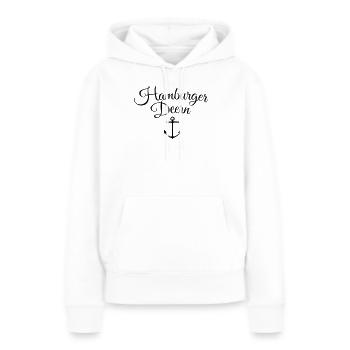 Hamburger Deern Anker Classique - Sweat à capuche Premium bio Femme - blanc - Devant - Julia (174cm)