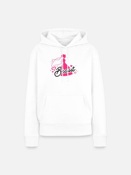 braut hochzeit - Frauen Premium Bio Hoodie - Weiß