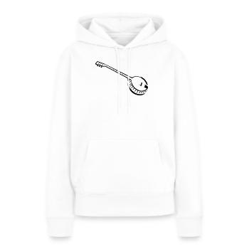 banjo - Sweat à capuche Premium bio Femme - blanc - Devant - Julia (174cm)
