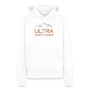 Ultra Marathoner - Sweat à capuche Premium bio Femme - blanc - Devant - Julia (174cm)