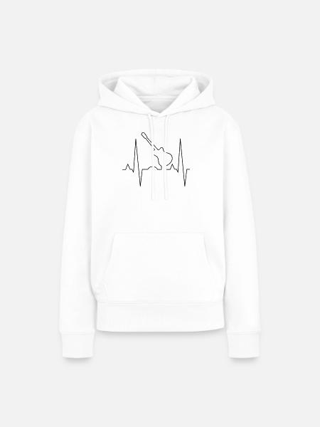 Gitarre Druckdesign - Frauen Premium Bio Hoodie - Weiß