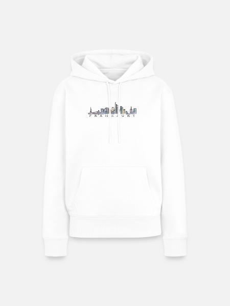 Frankfurt Skyline Marathon - Frauen Premium Bio Hoodie - Weiß