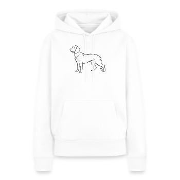 Chien de soudage hanovrien - Sweat à capuche Premium bio Femme - blanc - Devant - Julia (174cm)