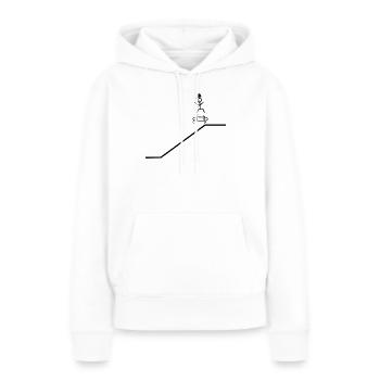 Skateboard Kickflip Jeunes Cap Cool - Sweat à capuche Premium bio Femme - blanc - Devant - Julia (174cm)