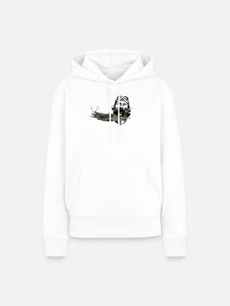 Pilot Spitfire - Frauen Premium Bio Hoodie - Weiß