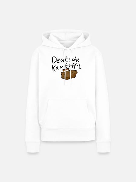 Deutsche Kartoffel - Frauen Premium Bio Hoodie - Weiß