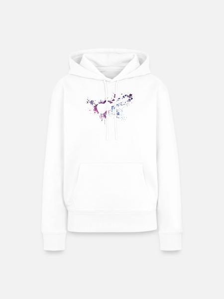 ukulele splash - Frauen Premium Bio Hoodie - Weiß