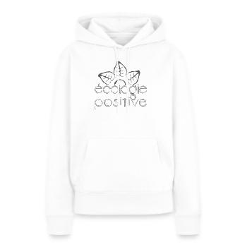 écologie positive - Sweat à capuche Premium bio Femme - blanc - Devant - Julia (174cm)