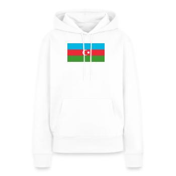 Aufkleber Flagge von Aserbaidschan Aufkleber Aserbaidschan - Frauen Premium Bio Hoodie - Weiß - Vorne - Julia (174cm)