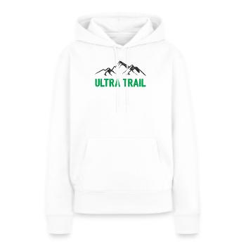 Ultra Trail - Sweat à capuche Premium bio Femme - blanc - Devant - Julia (174cm)