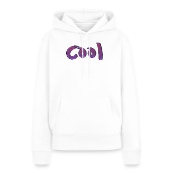 cool - Sweat à capuche Premium bio Femme - blanc - Devant - Julia (174cm)