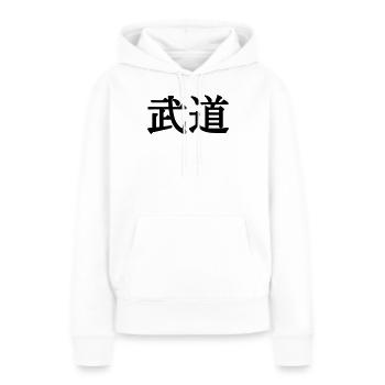 Budo-Bezeichnung für die japanischen Kampfkünste in ka - Frauen Premium Bio Hoodie - Weiß - Vorne - Julia (174cm)