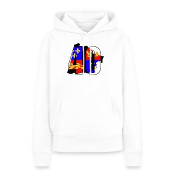 Landes - Sweat à capuche Premium bio Femme - blanc - Devant - Julia (174cm)