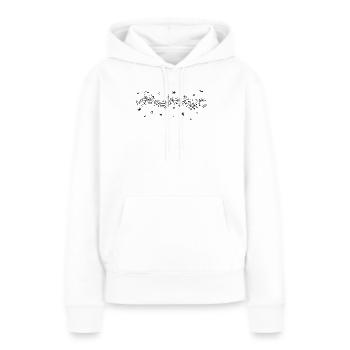 Notes de musique - Sweat à capuche Premium bio Femme - blanc - Devant - Julia (174cm)