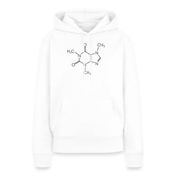 Caféine - Sweat à capuche Premium bio Femme - blanc - Devant - Julia (174cm)