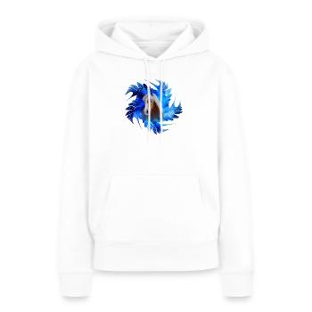 Haflinger Ibiza - Sweat à capuche Premium bio Femme - blanc - Devant - Julia (174cm)