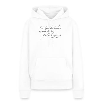 Dalai Lama - Frauen Premium Bio Hoodie - Weiß - Vorne - Julia (174cm)