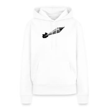 Bleistift - Frauen Premium Bio Hoodie - Weiß - Vorne - Julia (174cm)