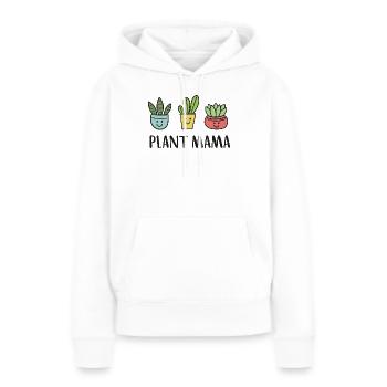 Jardin jardin jardin - Sweat à capuche Premium bio Femme - blanc - Devant - Julia (174cm)