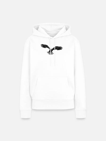 Adler - Frauen Premium Bio Hoodie - Weiß