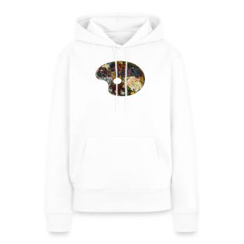 artist - Artiste - Sweat à capuche Premium bio Femme - blanc - Devant - Julia (174cm)