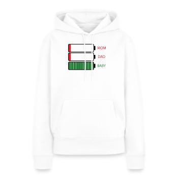 Energie parent - Sweat à capuche Premium bio Femme - blanc - Devant - Julia (174cm)