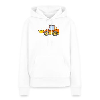 Pelles - Sweat à capuche Premium bio Femme - blanc - Devant - Julia (174cm)