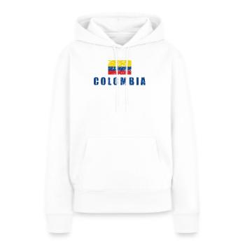 Kolumbien - Frauen Premium Bio Hoodie - Weiß - Vorne - Julia (174cm)