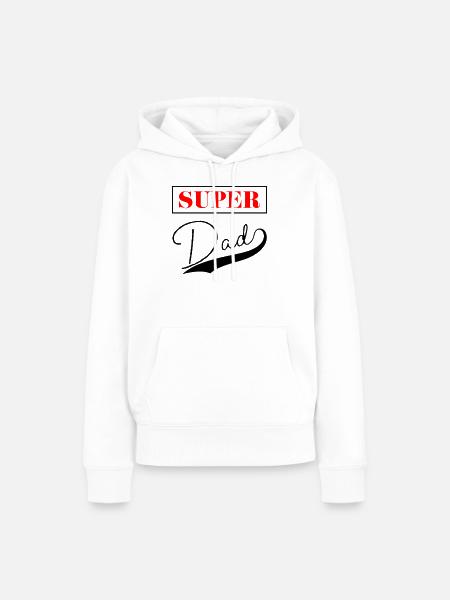 Super Vater - Frauen Premium Bio Hoodie - Weiß