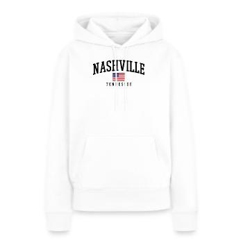 Nashville Tennesee - Frauen Premium Bio Hoodie - Weiß - Vorne - Julia (174cm)