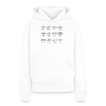 Bateaux Nœuds à voile Nœuds Cadeaux - Sweat à capuche Premium bio Femme - blanc - Devant - Julia (174cm)