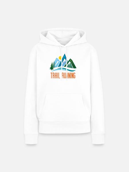 Trailrunning - Frauen Premium Bio Hoodie - Weiß