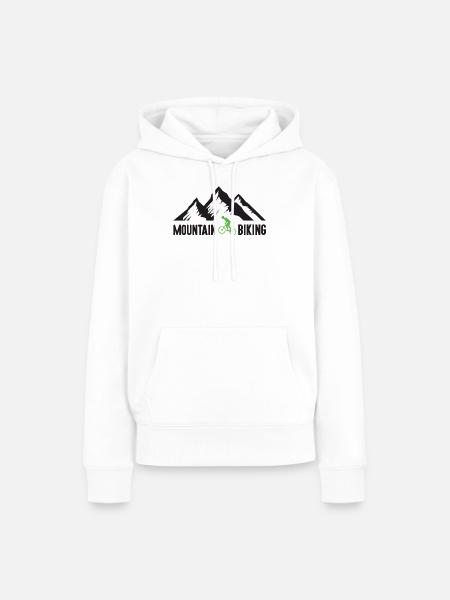 Mountainbiken - Frauen Premium Bio Hoodie - Weiß