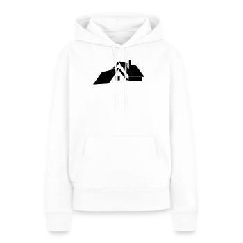Logo pour la maison ou la maison - Sweat à capuche Premium bio Femme - blanc - Devant - Julia (174cm)