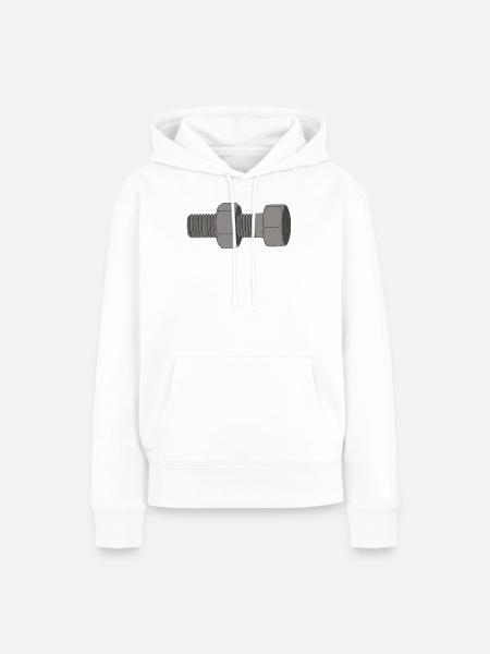 Bolzen - Frauen Premium Bio Hoodie - Weiß