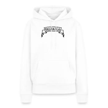 Walhalla im Banner - Frauen Premium Bio Hoodie - Weiß - Vorne - Julia (174cm)
