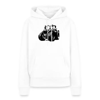Tracteur allemand robuste avec des jantes rouges - Sweat à capuche Premium bio Femme - blanc - Devant - Julia (174cm)
