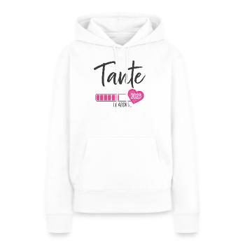Tante Loading 2023 Herz Nichte Mädchen - Frauen Premium Bio Hoodie - Weiß - Vorne - Julia (174cm)