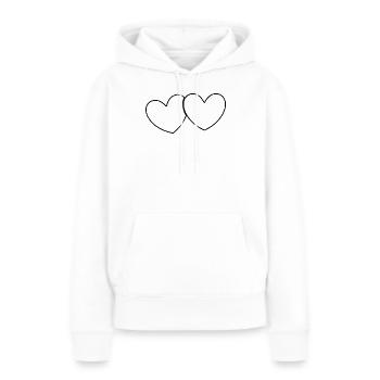 Schwarzes Herz Geschenk - Frauen Premium Bio Hoodie - Weiß - Vorne - Julia (174cm)